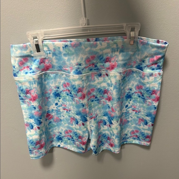 Athletic Blue and Pink Tie-Dye Tank Top and Shorts Set - Picture 2 of 8